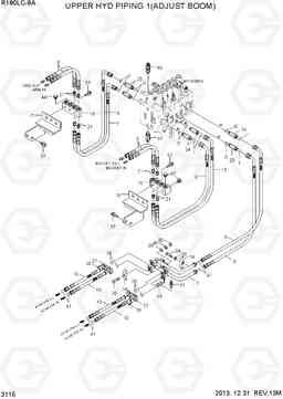 3115 UPPER HYD PIPING 1(ADJUST BOOM) R180LC-9A, Hyundai