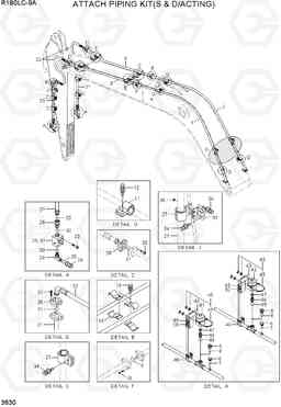 3630 ATTACH PIPING KIT(S & D/ACTING) R180LC-9A, Hyundai