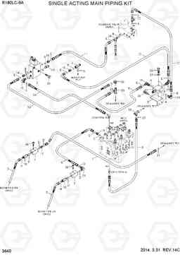 3640 SINGLE ACTING MAIN PIPING KIT R180LC-9A, Hyundai