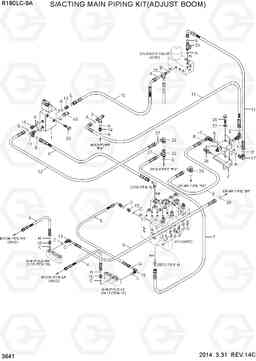 3641 S/ACTING MAIN PIPING KIT(ADJUST BOOM) R180LC-9A, Hyundai