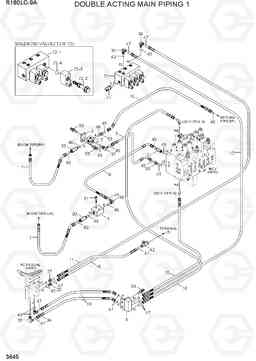 3645 DOUBLE ACTING MAIN PIPING KIT 1 R180LC-9A, Hyundai