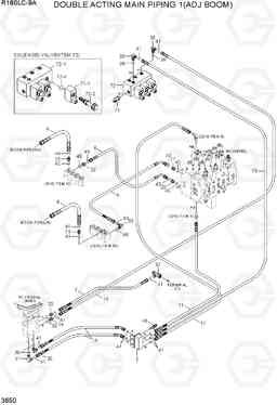 3650 DOUBLE ACTING MAIN PIPING 1(ADJ BOOM) R180LC-9A, Hyundai