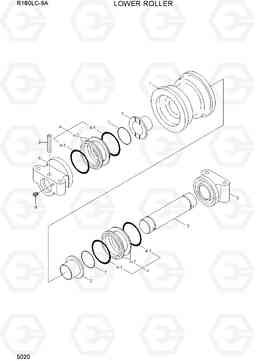 5020 LOWER ROLLER R180LC-9A, Hyundai