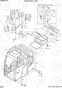 6020 CAB ASSY(1/4) R180LC-9A, Hyundai