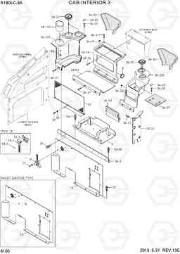 6100 CAB INTERIOR 3 R180LC-9A, Hyundai