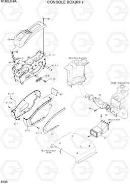 6130 CONSOLE BOX 3(RH) R180LC-9A, Hyundai