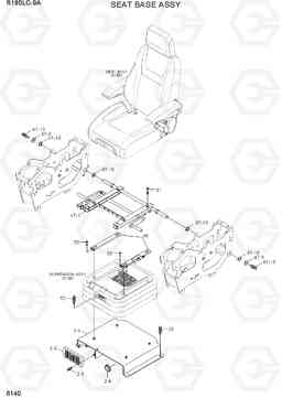 6140 SEAT BASE ASSY R180LC-9A, Hyundai