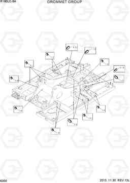 6300 GROMMET GROUP R180LC-9A, Hyundai