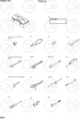 8010 TOOLS R180LC-9A, Hyundai