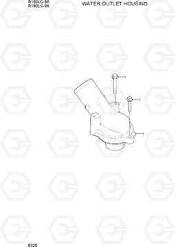 9320 WATER OUTLET HOUSING R180LC-9A, Hyundai