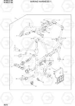 9570 WIRING HARNESS 1 R180LC-9A, Hyundai