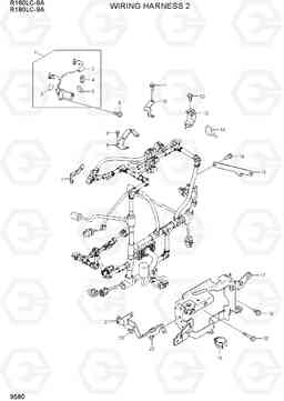 9580 WIRING HARNESS 2 R180LC-9A, Hyundai