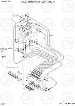 3200 PILOT HYD PIPING(CONTROL 1, -#0006) R180LC-9S, Hyundai