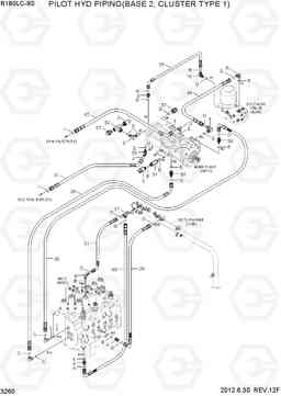 3260 PILOT HYD PIPING(BASE 2, CLUSTER TYPE 1) R180LC-9S, Hyundai