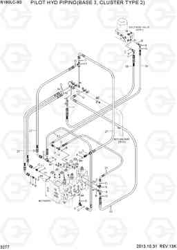 3277 PILOT HYD PIPING(BASE 3, CLUSTER TYPE 2) R180LC-9S, Hyundai