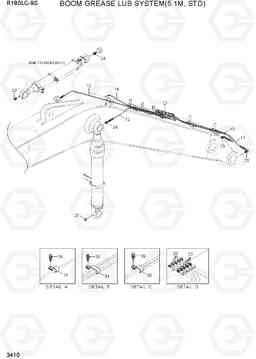 3410 BOOM GREASE LUB SYSTEM(5.1M, STD) R180LC-9S, Hyundai