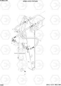 3500 ARM HYD PIPING R180LC-9S, Hyundai