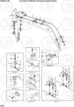 3630 ATTACH PIPING KIT(S & D/ACTING) R180LC-9S, Hyundai