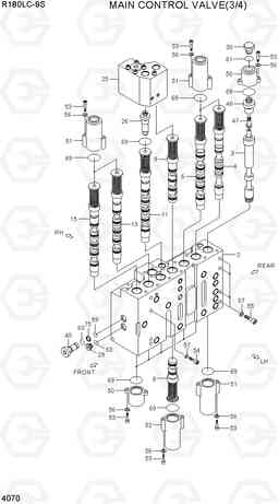 4070 MAIN CONTROL VALVE(3/4) R180LC-9S, Hyundai