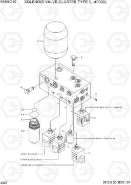 4240 SOLENOID VALVE(CLUSTER TYPE 1, -#0035) R180LC-9S, Hyundai