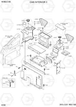 6100 CAB INTERIOR 3 R180LC-9S, Hyundai