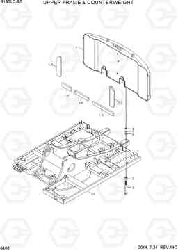 6400 UPPER FRAME & COUNTERWEIGHT R180LC-9S, Hyundai