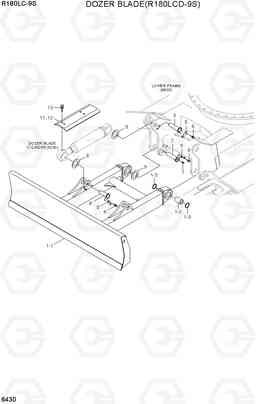 6430 DOZER BLADE(R18LCD-9S) R180LC-9S, Hyundai
