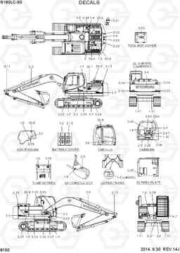 8100 DECALS R180LC-9S, Hyundai