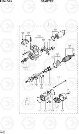 9250 STARTER R180LC-9S, Hyundai