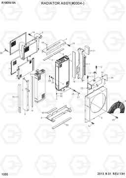 1055 RADIATOR ASSY(#0004-) R180W-9A, Hyundai