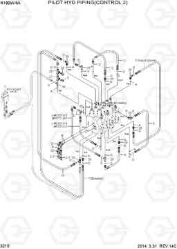 3210 PILOT HYD PIPING(CONTROL 2) R180W-9A, Hyundai