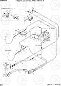 3645 DOUBLE ACTING MAIN PIPING KIT 1 R180W-9A, Hyundai