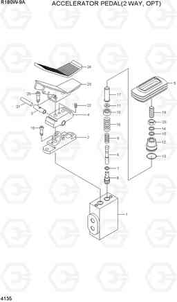 4135 ACCELERATOR PEDAL(2 WAY, OPT) R180W-9A, Hyundai