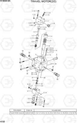 4150 TRAVEL MOTOR(2/2) R180W-9A, Hyundai