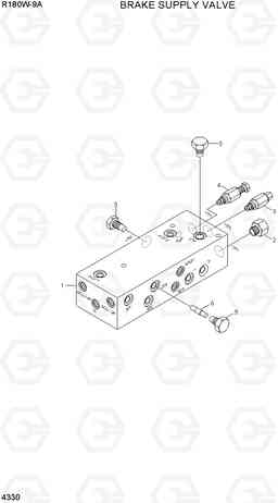 4330 BRAKE SUPPLY VALVE R180W-9A, Hyundai