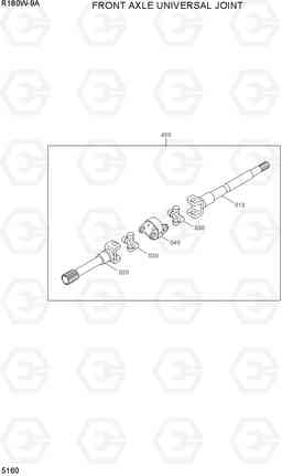 5160 FRONT AXLE UNIVERSAL JOINT R180W-9A, Hyundai