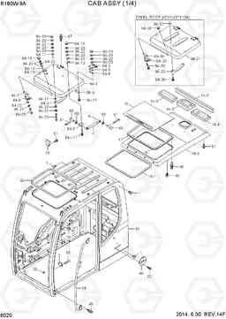 6020 CAB ASSY(1/4) R180W-9A, Hyundai