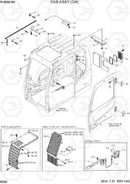 6030 CAB ASSY(2/4) R180W-9A, Hyundai