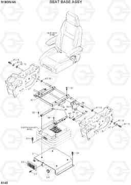 6140 SEAT BASE ASSY R180W-9A, Hyundai