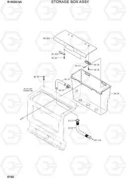 6160 STORAGE BOX ASSY R180W-9A, Hyundai