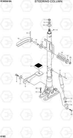 6180 STEERING COLUMN R180W-9A, Hyundai