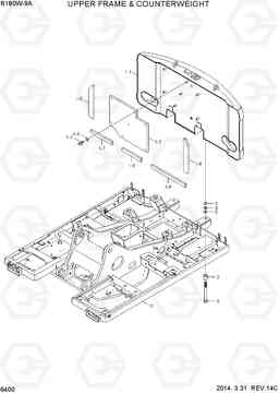 6400 UPPER FRAME & COUNTERWEIGHT R180W-9A, Hyundai