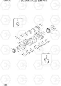9050 CRANKSHAFT & MAIN BEARINGS R180W-9A, Hyundai