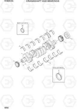 9050 CRANKSHAFT & MAIN BEARINGS R180W-9A, Hyundai