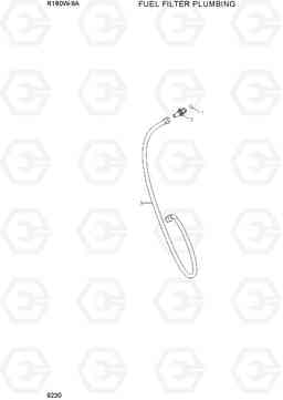 9230 FUEL FILTER PLUMBING R180W-9A, Hyundai