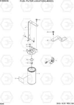 9240 FUEL FILTER LOCATION(-#0003) R180W-9A, Hyundai