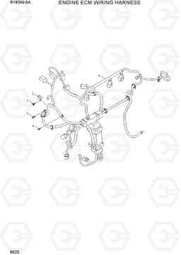 9620 ENGINE ECM WIRING HARNESS R180W-9A, Hyundai