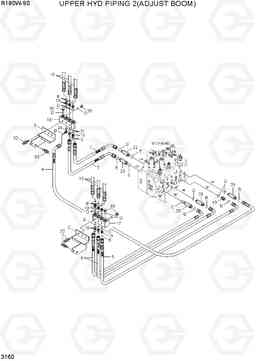 3160 UPPER HYD PIPING 2(ADJUST BOOM) R180W-9S, Hyundai