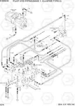 3275 PILOT HYD PIPING(BASE 1, CLUSTER TYPE 2) R180W-9S, Hyundai