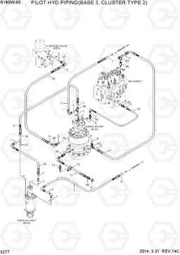 3277 PILOT HYD PIPING(BASE 3, CLUSTER TYPE 2) R180W-9S, Hyundai